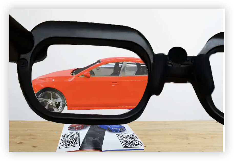 只需戴上 AR 眼镜扫码,3D产品模型就跳出纸面展示!这个产品太震撼了!